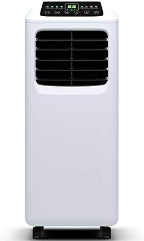 10000 BTU Portable Air Conditioner, Dehumidifier and Fan Functions, Compact Single Hose AC Unit, with Digital LED Display and 24hr Timer, Remote Control, 400 Sq/Ft Coverage, White