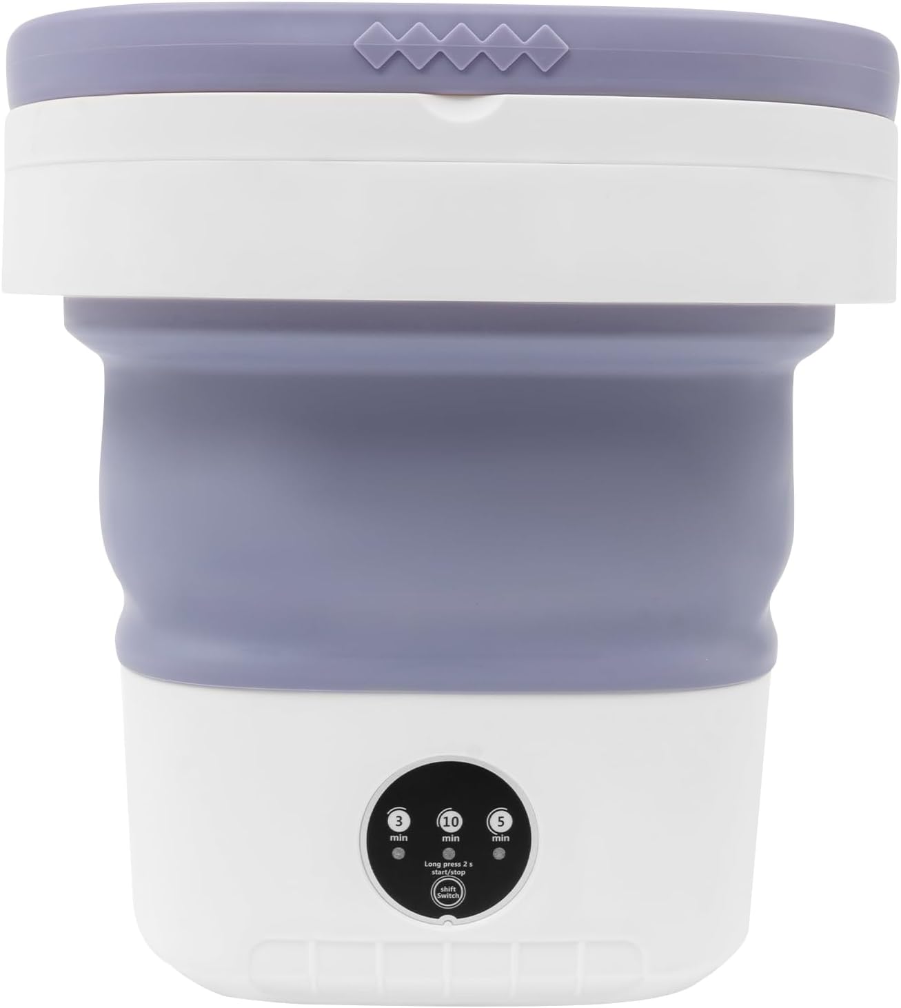 Mini Foldable Washing Machine, 12L Large Capacity Laundry Washer Cleaning for Underwear,Shirts,Small Delicates for Apartment,Hotel,Camp,RV,Travel (Purple)