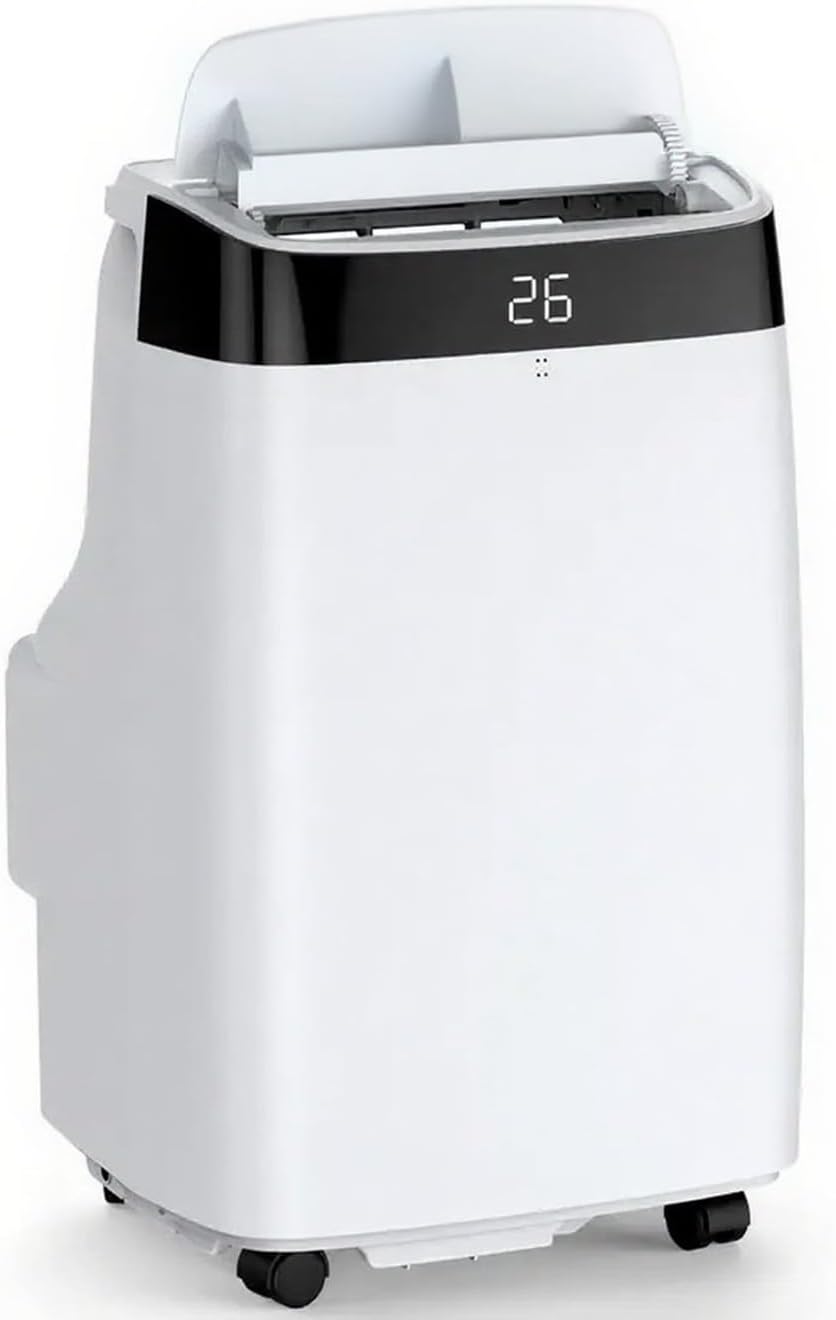 10000 BTU Portable Air Conditioners with Remote Control, 4-In-1 Cooling AC Unit for Room Up to 450 Sq.Ft, 3 Wind Speeds, 24H Timer, Auto Swing, Easy Install for Bedroom, Dorm, Office