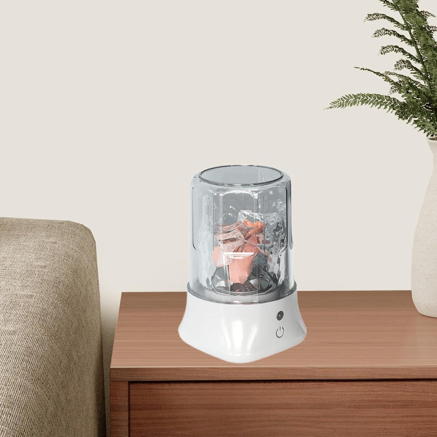 Portable Washing Machine Quick Cleaning Rechargeable 1L Small Washer for Apartment Laundry Baby Clothes Small Items Underwear, white