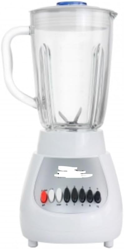 10-Speed 350 Watt 42 Ounce Glass Jar Blender in White/Silver
