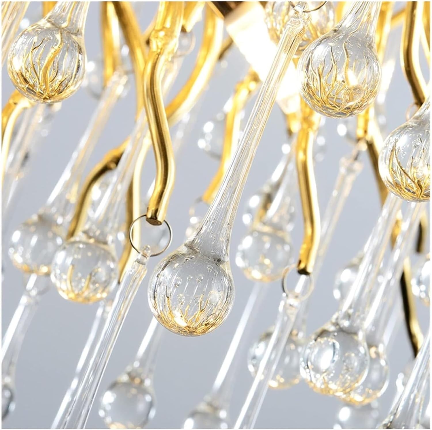 Crystal Chandelier Villa Large Luxury Ceiling Compatible with Living Room Hall Art Bedroom Decor Hanging Lamp,Household