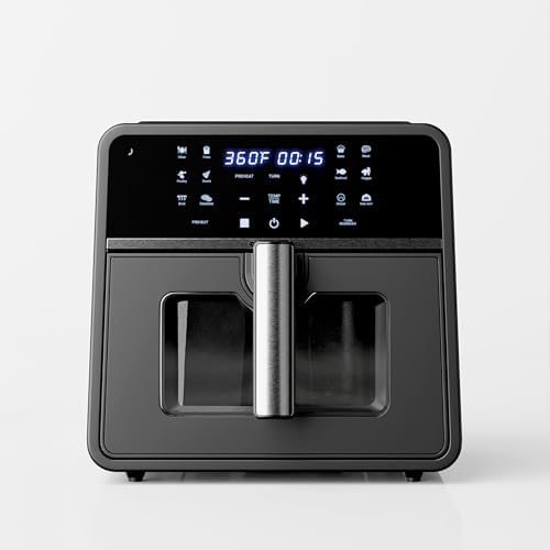 Emerson SmartVoice 10QT 6-in-1 Air Fryer, 1000+ Voice Control Commands, 100+ Recognized Food, No APP, No WIFI, No Setup, Nonstick Basket, Air Fry, Bake, Reheat, Dehydrate, 1700W