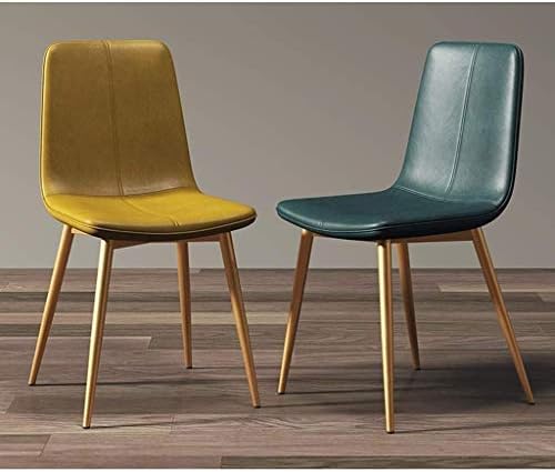 Modern Kitchen Dining Room Chairs Kitchen Chairs Set of 6 Modern Dining Chairs Lounge Barstool with Metal Legs PU Leather Seat and Backrests for Living Room Bedroom Office Lounge