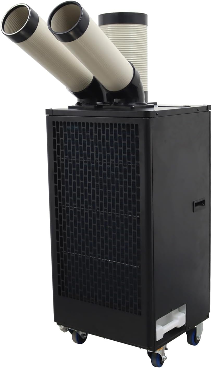 Industrial Portable Air Conditioner with Wheels 5L Large Tank Commercial Spot Cooler Adjustable Air Outlet Ideal for Hospitals Workshops Outdoor Events 220V 1.1KW