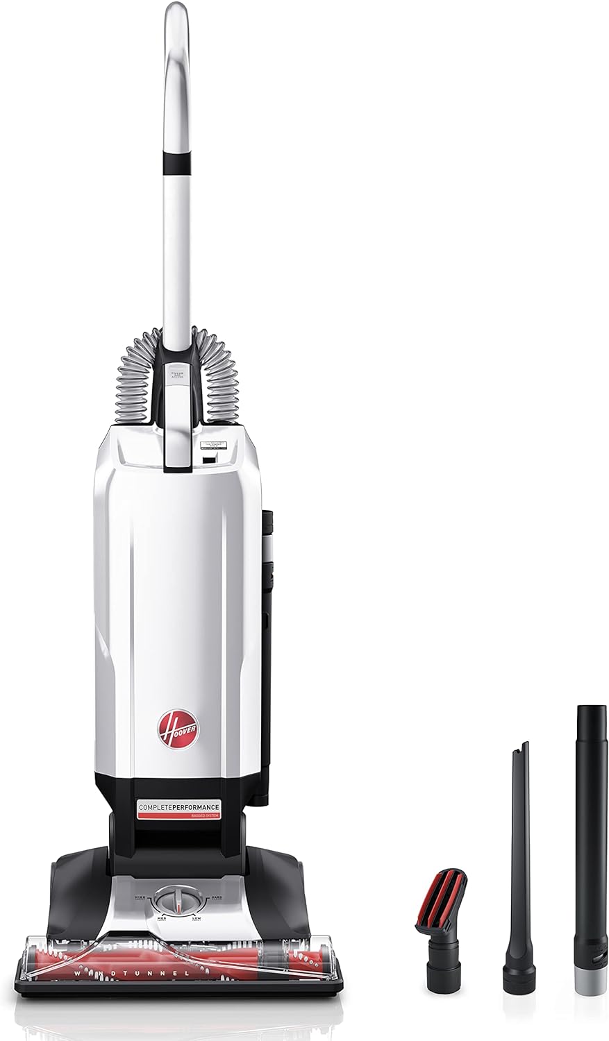 Hoover Complete Performance Corded Vacuum Cleaner, Bagged Vacuum Cleaner, Traps 99% of Dust Matter, Wide Cleaning Path, Includes Pet Upholstery Tool, Powerful Vacuum Cleaners for Home Use