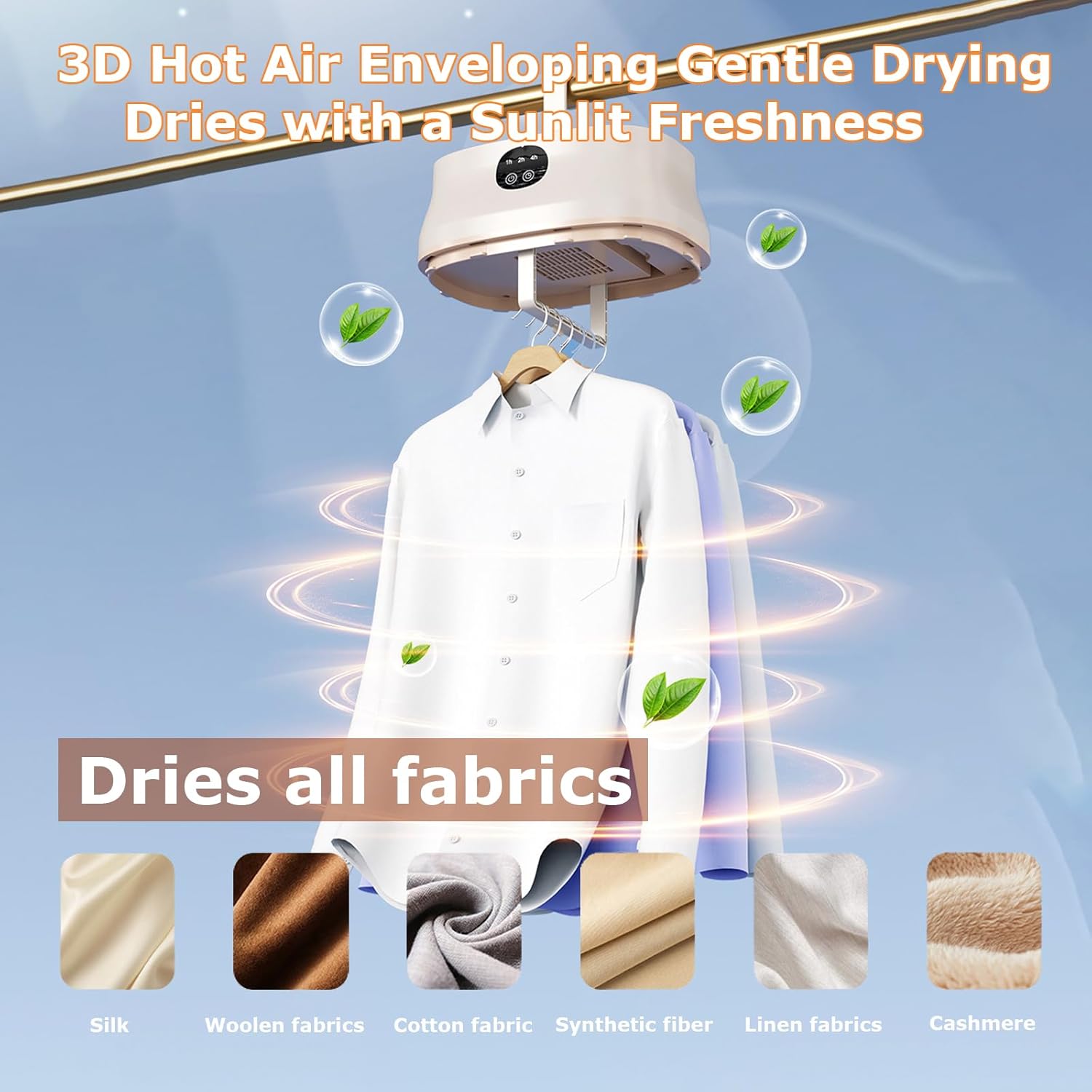 Portable Clothes Dryer,Mini Compact Laundry Dryer With Three Timer Function 10 Minute Quick Drying,Foldable With Timer Suitable For Apartments, Rv Travel, Dormitories, And Hotels