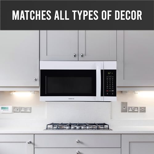 Farberware 1.7 Cu. Ft. Countertop Microwave Oven – 1000 Watts Power, Auto Cook Settings, Defrost, Easy Clean and Child Safety Lock - White