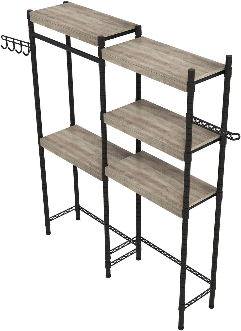 Over Washer and Dryer Storage Shelf, 5-Tier Laundry Room Shelves Heavy Duty Washer Dryer Shelf Freestanding Laundry Drying Rack Space Saver and Organization Shelves for Home