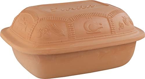 Eurita Clay Roaster, Non-Stick Dutch Oven, Healthy Clay Pot Cooking, With Free Recipe Guide, 6.25 Quarts