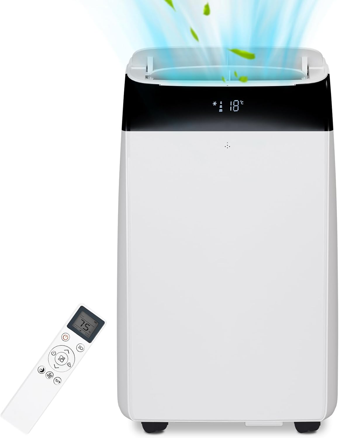 Portable Air Conditioners, Cooling, Dehumidification & Fan Modes 3-In-1 Air Conditioner, 14,000 Btu Powerful Cooling Up to 750 Sq.Ft, Remote Control, Timer, Ultra-Quiet Operation for Home, Office