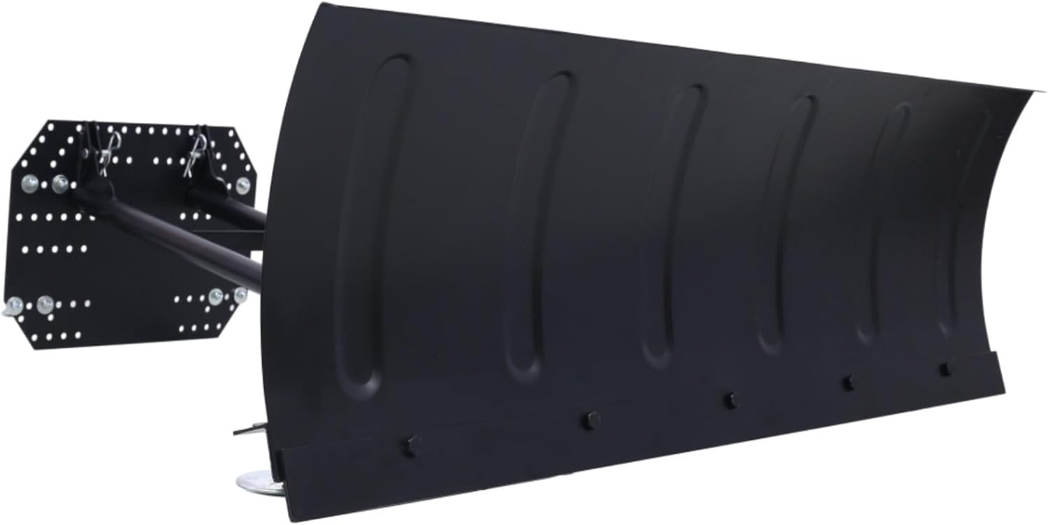 47 in Back Saver Snow ATV Plow System,Heavy Duty Steel Blad Snow Shovel Pusher for Angled Blade, Efficient Snow Removal (Black3)