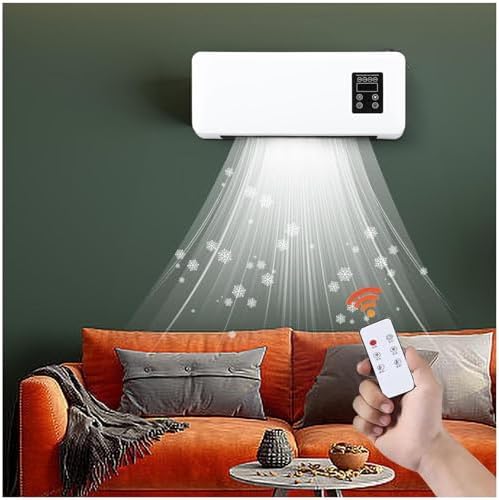 1500W Mini Air Conditioner,Cooling and Heating Function Air Cooling Heating Fan,Through-the-Wall Air Conditioners Wall Mount Air Conditioner and Heater for Bedroom Living Room YYBHDQPFS, zhanglan999