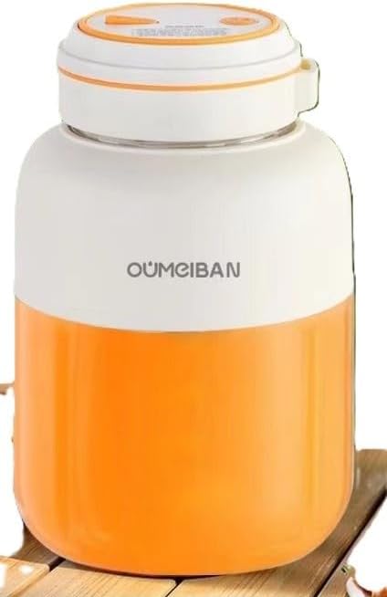 Portable Wireless Electric Juicer Cup, Small Personal Blender in Orange and White