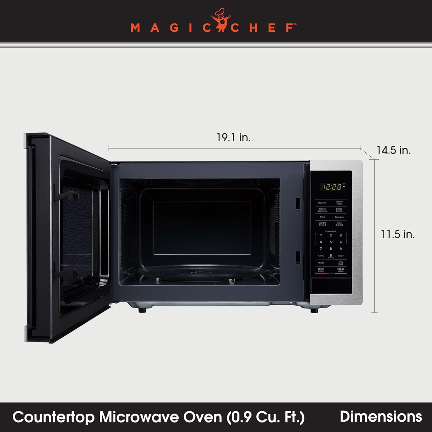 0.9 cu. ft. Countertop Microwave 900-Watt Digital Touch
