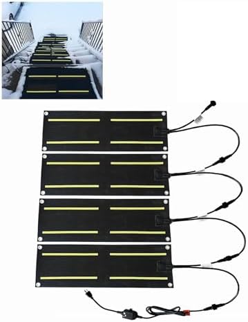 Heated Snow Melting Mats - Non-Slip Heating Mats for Stairs, Entrances, Doorways, Driveways & Walkways - 10