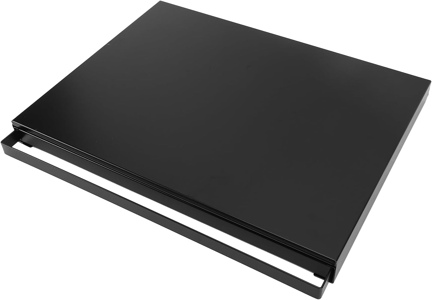 Kitchen Countertop Pull Out Organizer Tray, Microwave Oven Sliding Storage Shelf, Coffee Maker Stand Under Cabinet Drawer, Space Saving Appliance Organizer for Small Kitchen (Black)