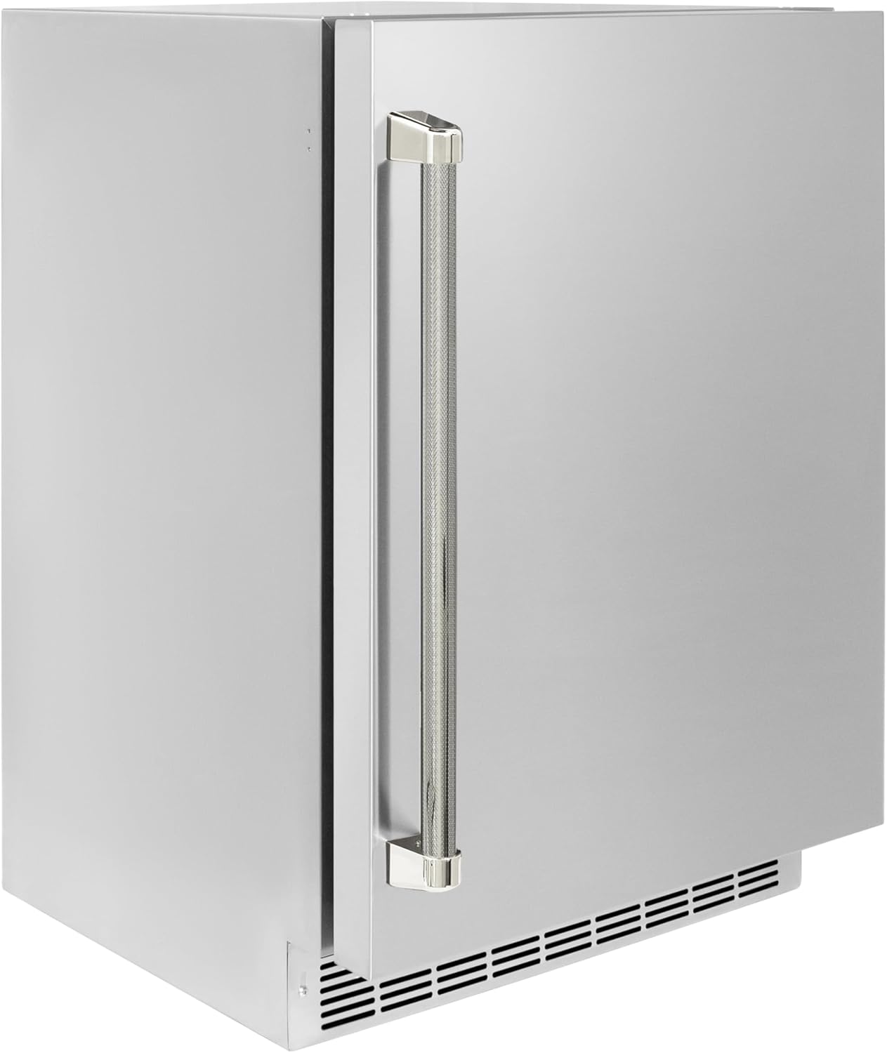 ZLINE Autograph Edition 24 in. Touchstone 151 Can Beverage Fridge with Solid Stainless Steel Door and Polished Nickel Helix Handle (RBSOZ-ST-24-KPN)