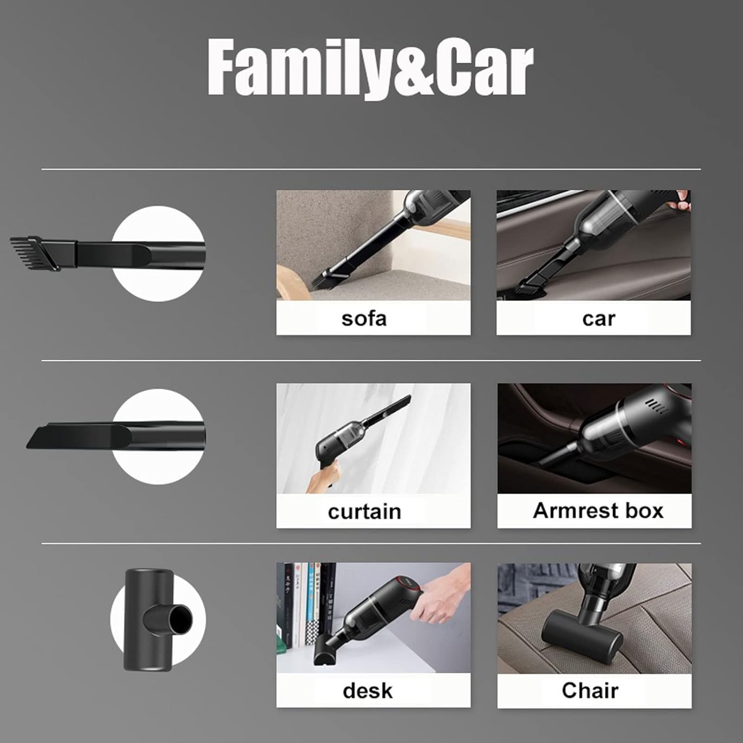 Hard Floor Vacuum Portable Car Vacuum Cleaner Household Handheld Automatic Vacuum Cleaner High Suction Power