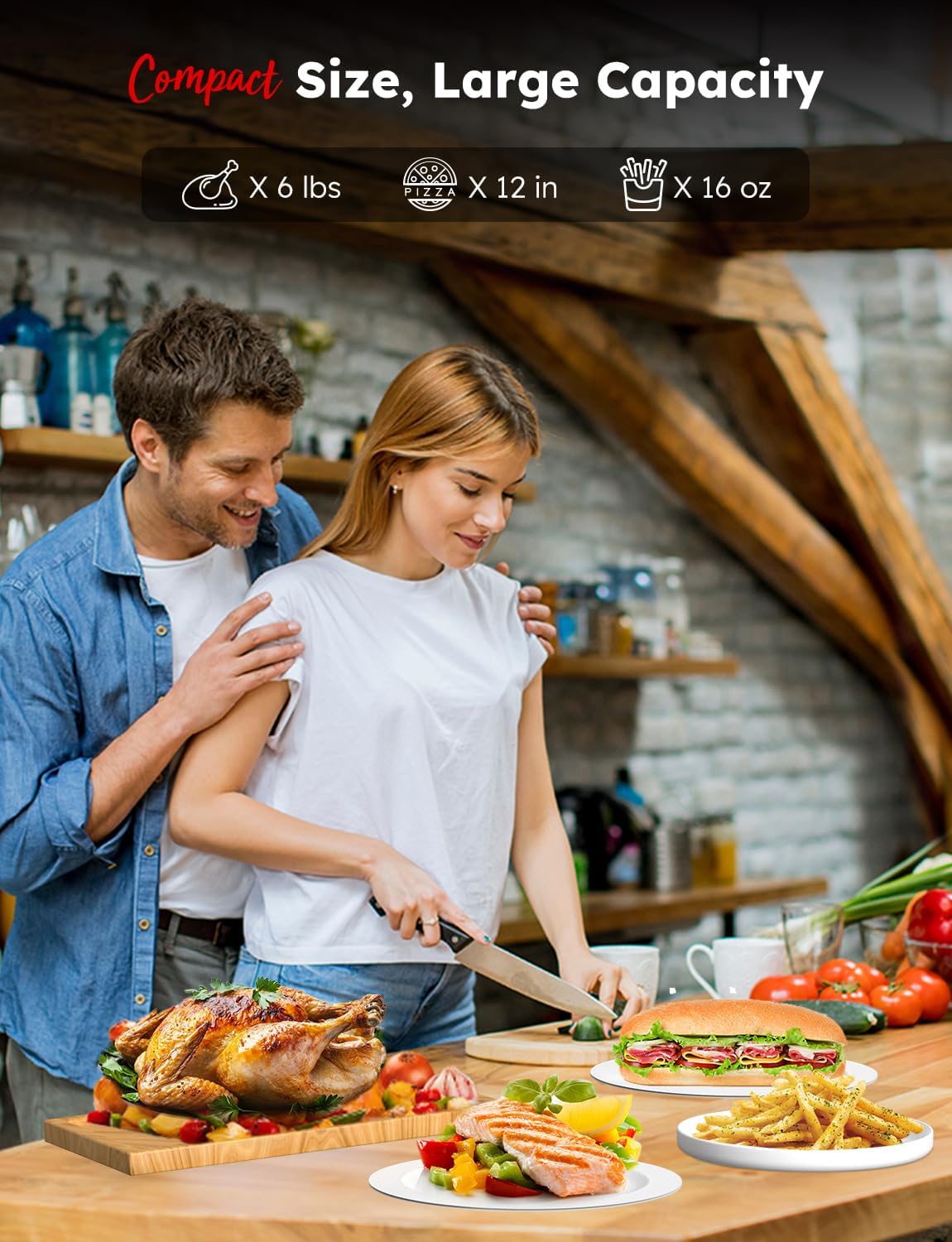 Nuwave Plug-In Grill Air Fryer Oven Combo w/Sheath Heaters, Authentic Char Flavor, 2024 New Convection System, 2X More Even, 100 Presets, Smarter Probe, 50-550°F, Stainless Steel