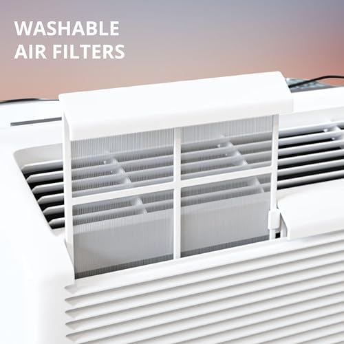 OLMO 9,000 BTU PTAC – Heating & Cooling – Packaged Terminal Air Conditioner & Heat Strip – Built-In 3.5kW Electric Heater – Includes Wireless Smart Kit, Remote & Power Cord – R-32 Refrigerant