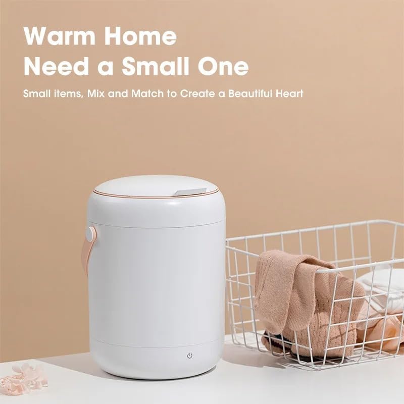Portable Mini Washing Machine Intelligent Underwear Washer 2.8L Capacity for Baby Clothes, Small Laundry | Lightweight for Apartment, Dorm, Hotel, Travel & Camping | Quiet Energy-Efficient (White)