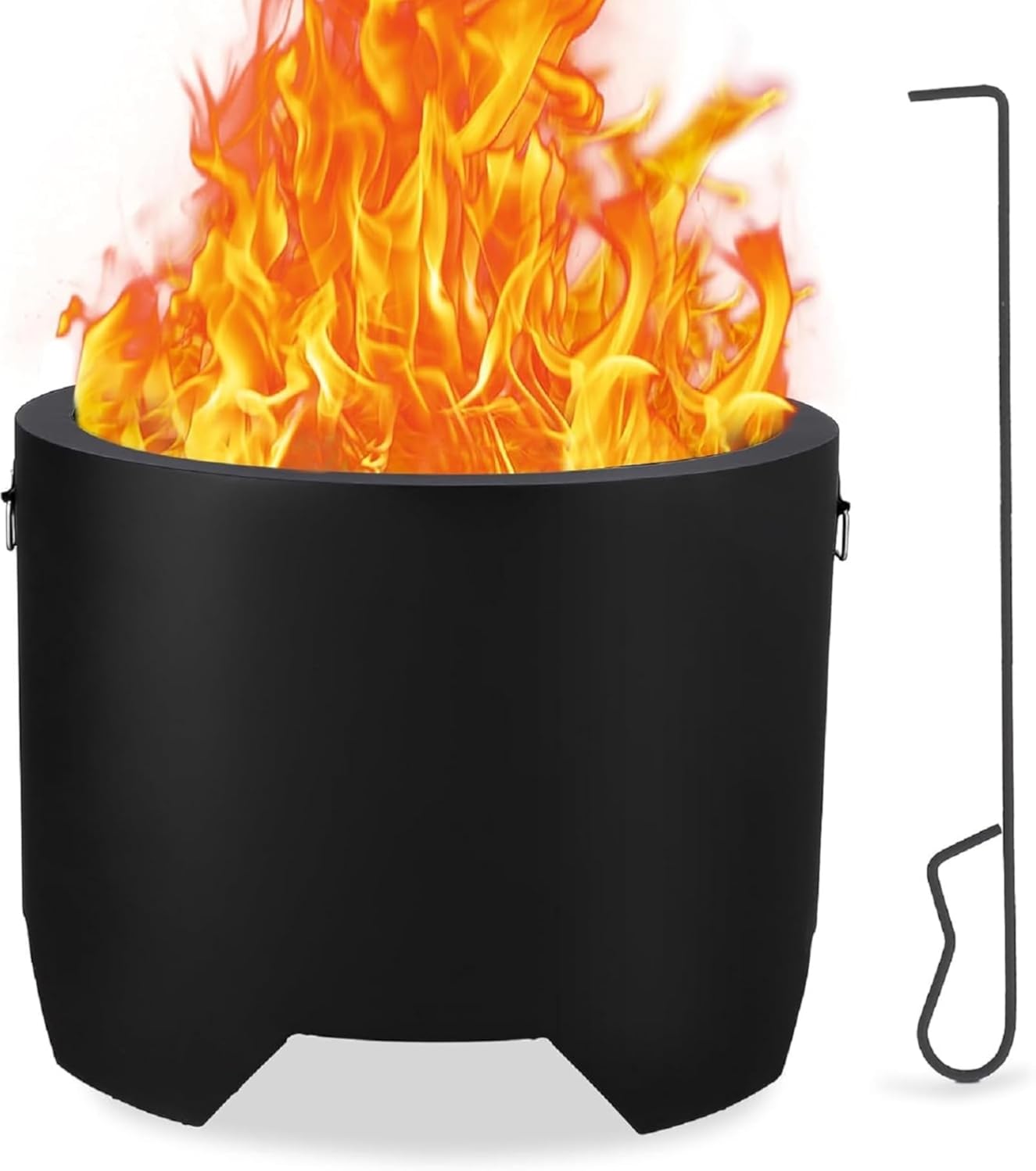 20 Inch Smokeless Fire Pit with Ash Pan - Portable Outdoor Wood Burning Fireplace, Lightweight 19lbs Stainless Steel for Backyard, Patio & Camping