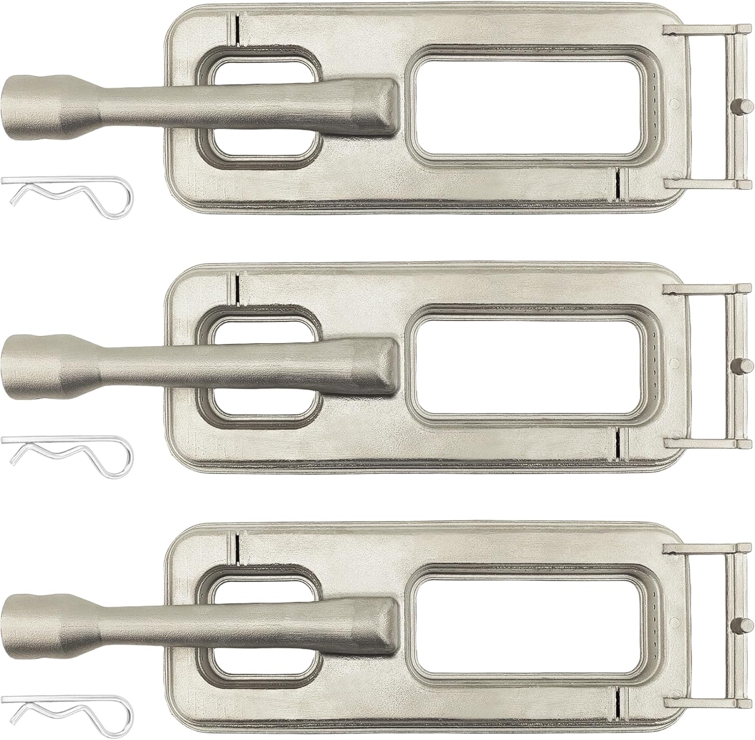 Upgraded 3-Pack Cast 304 Stainless Steel Grill Burners Compatible with Members Mark, Coyote, Grand Hall, Bakers&Chefs Grills, Replaces CISC, 29251, Fits Y0660, Y0101XC, Y0005XC, 608SB, Monarch, Regal