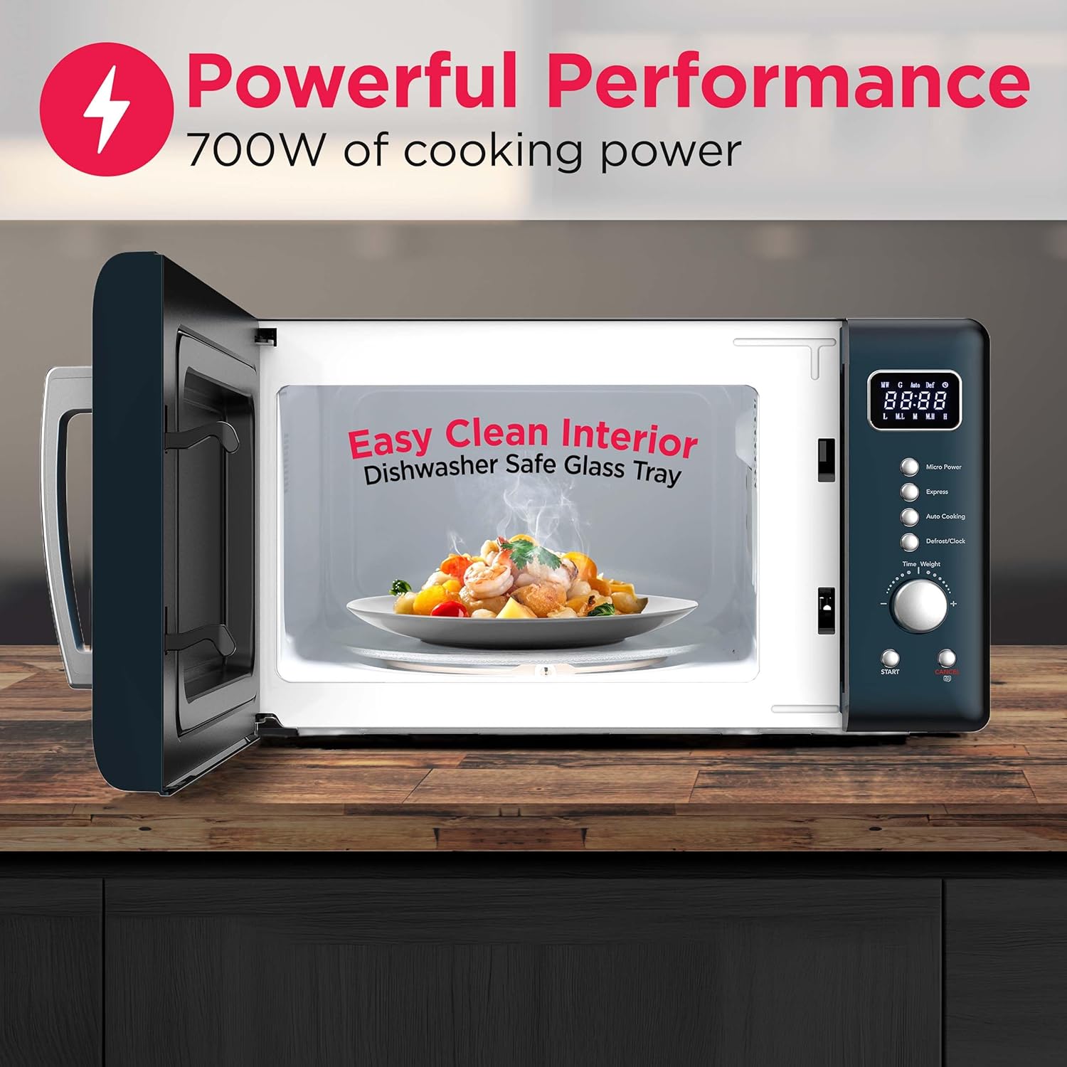 FRIGIDAIRE EMW788RETRO 0.7 cu. ft. Retro Microwave, Azure-Argent