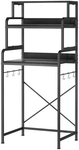 4-Tier Mini Fridge with Storage,Mini Fridge Shelf,Microwave Stand with Storage,Bakers Rack with Storage Shelf,Microwave Oven Stand with,Mini Fridge for Dorm