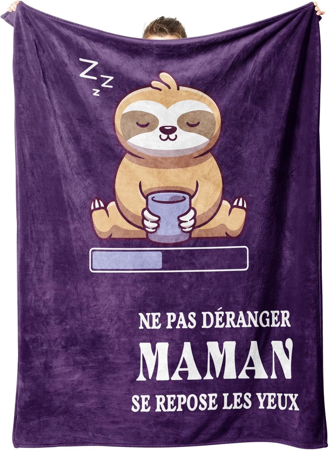 Soft Cute Sloth Blanket,Nana Birthday Gifts, Grandma Gifts for Mothers Day Christmas from Grandkids(A,150x200cm)