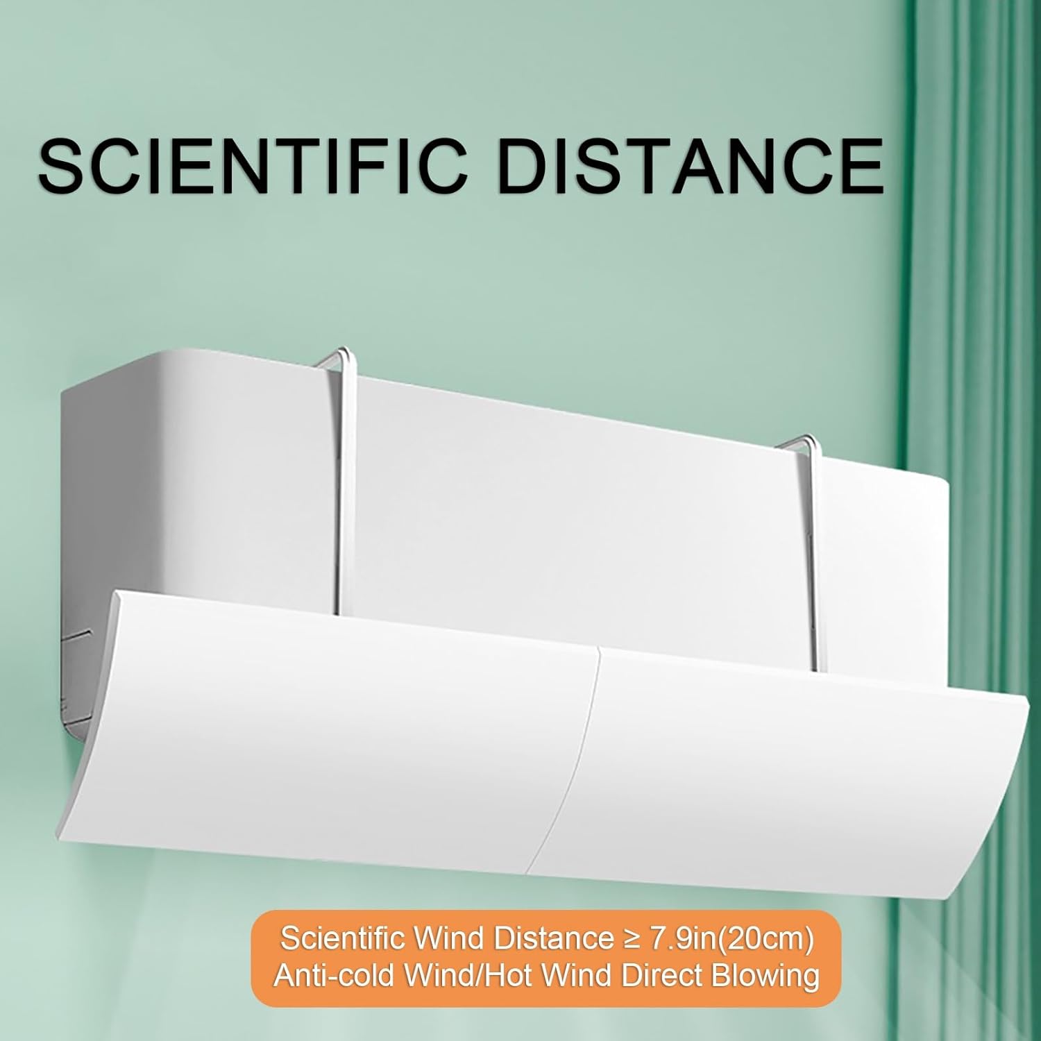 Air Conditioner Baffle Wind Deflector Angle Adjustable Air Conditioner Deflector Helps Cooling/Heating Air Circulation