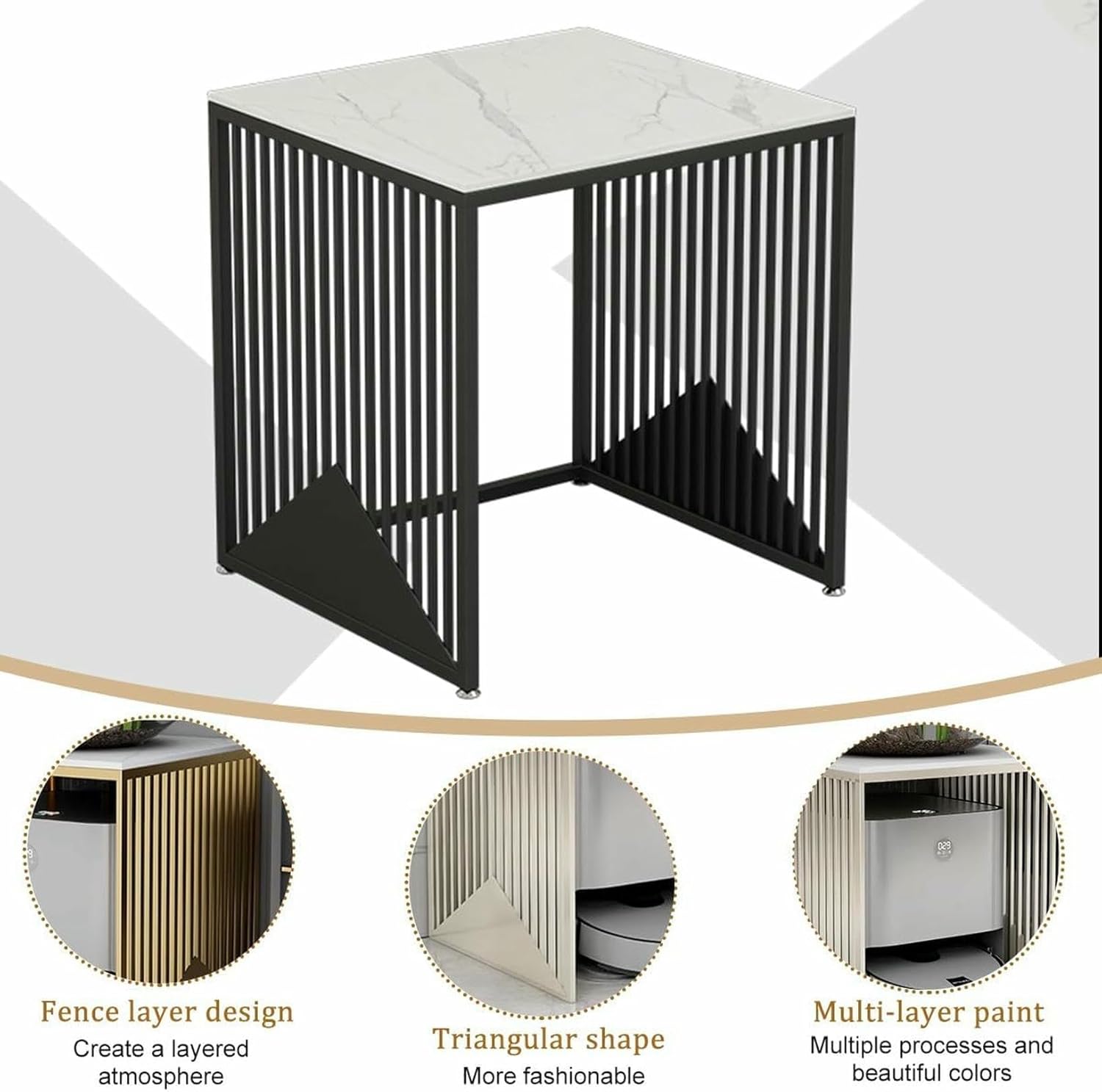 Robot Vacuum Hidden Cabinet,Storage Rack Above The Sweeping Robot,Multi-Functional Fish Tank Stand,Metal Household End Side Table for Bedroom Dorm Room