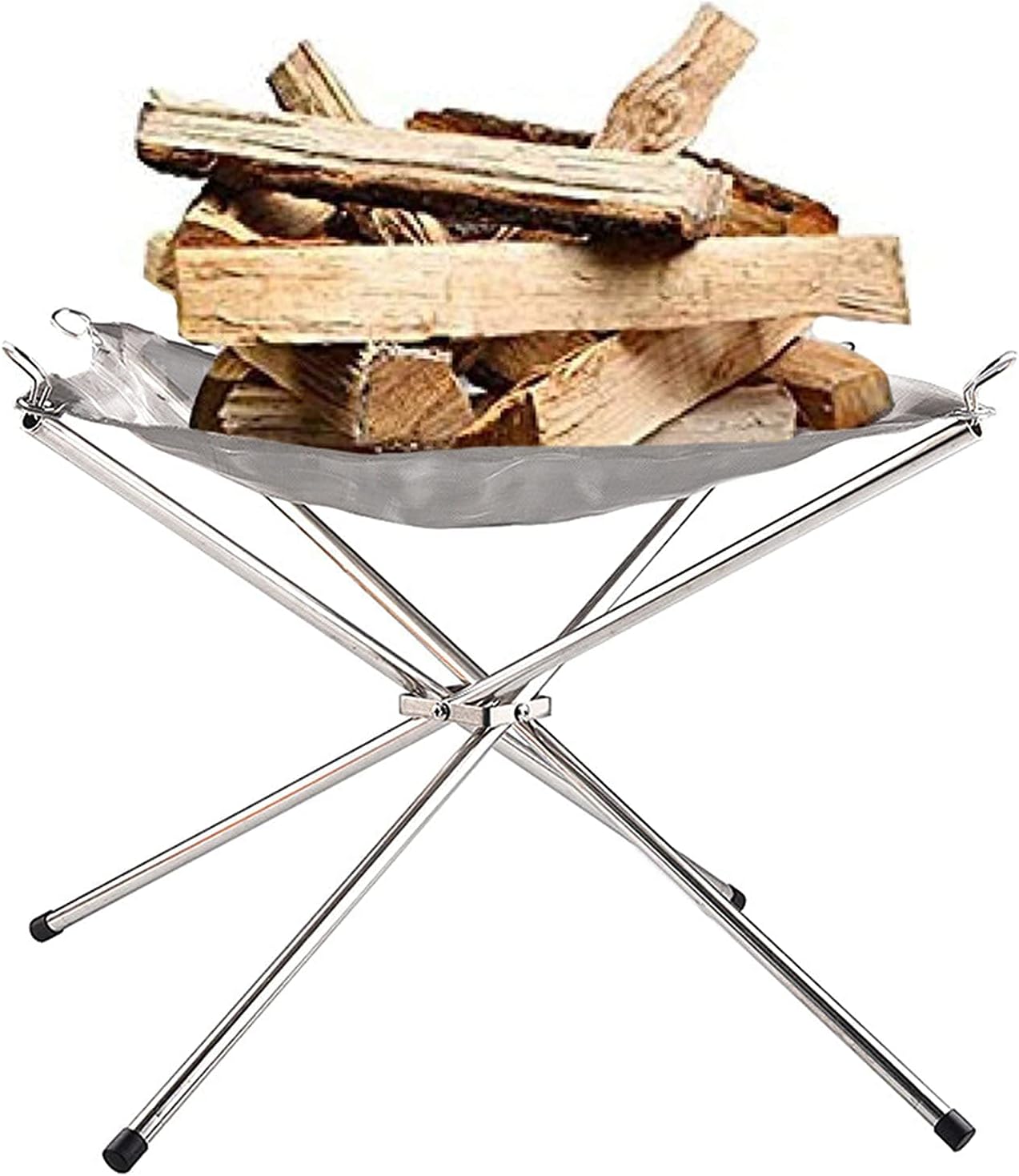 Portable Firepit Camping Stainless Steel Foldable Mesh Fireplace Picnic Bonfire Firepits Wood Burning Fire Pit