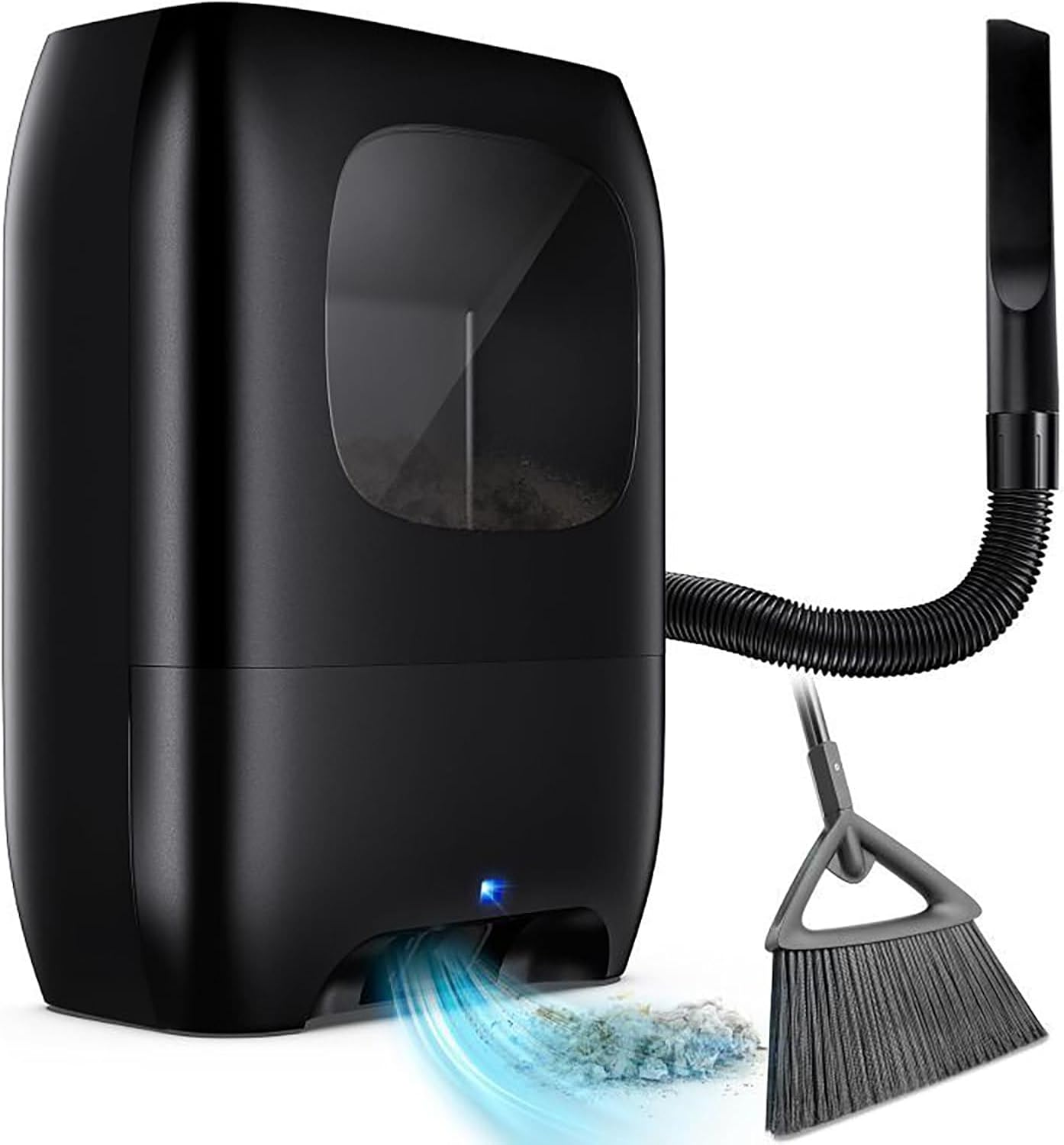 Touchless Vacuum Automatic Dustpan, Hair Cleaning Processor, Electric Vacuum Cleaner with Nozzle, Canister Vacuum Cleaner Trash Can, for Sweeping Salon Pet Hair