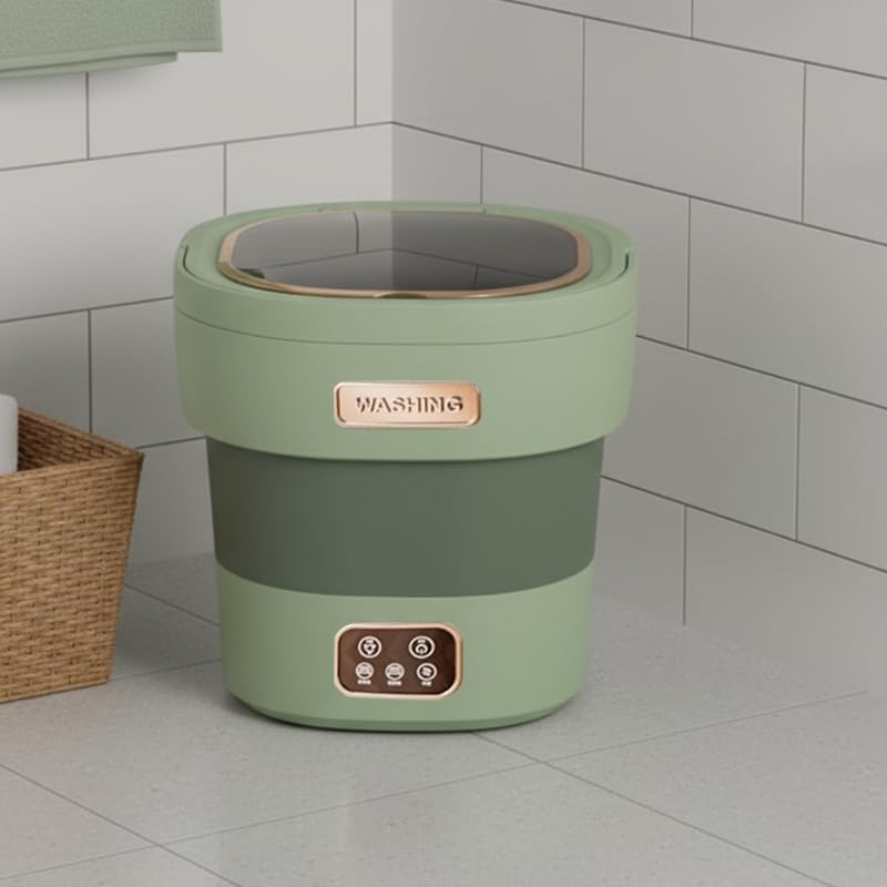 Portable Washing Machine, 12L Compact Automatic Washer with 3 Cleaning Modes, Quiet Operation & Power Spin, Ideal for Small Spaces, Delicate Clothes, and On-the-Go Laundry (Gray)