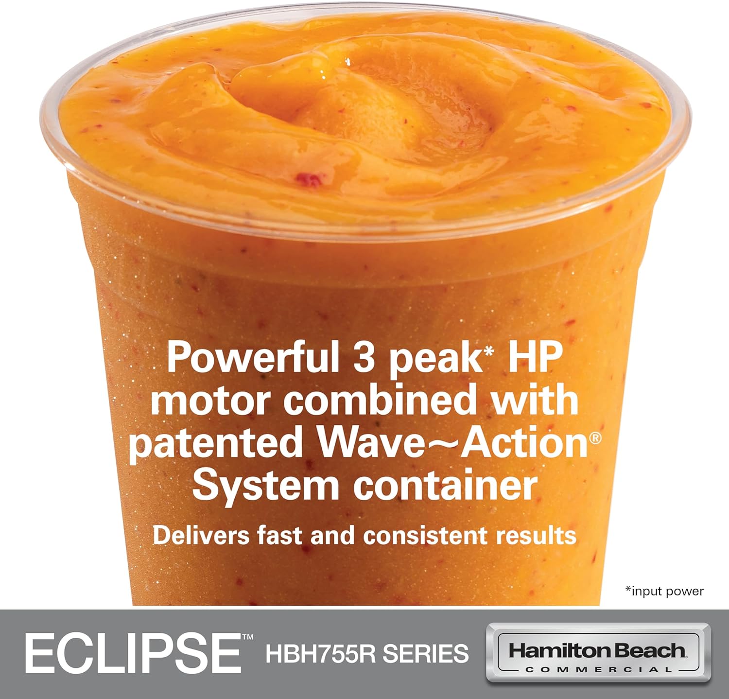 Hamilton Beach Commercial Eclipse High-Performance Blender, 64 Ounce / 2 Liter Capacity, 3 HP Motor, QuietBlend Technology Dramatically Reduces Noise Levels, NSF Certified, HBH755R