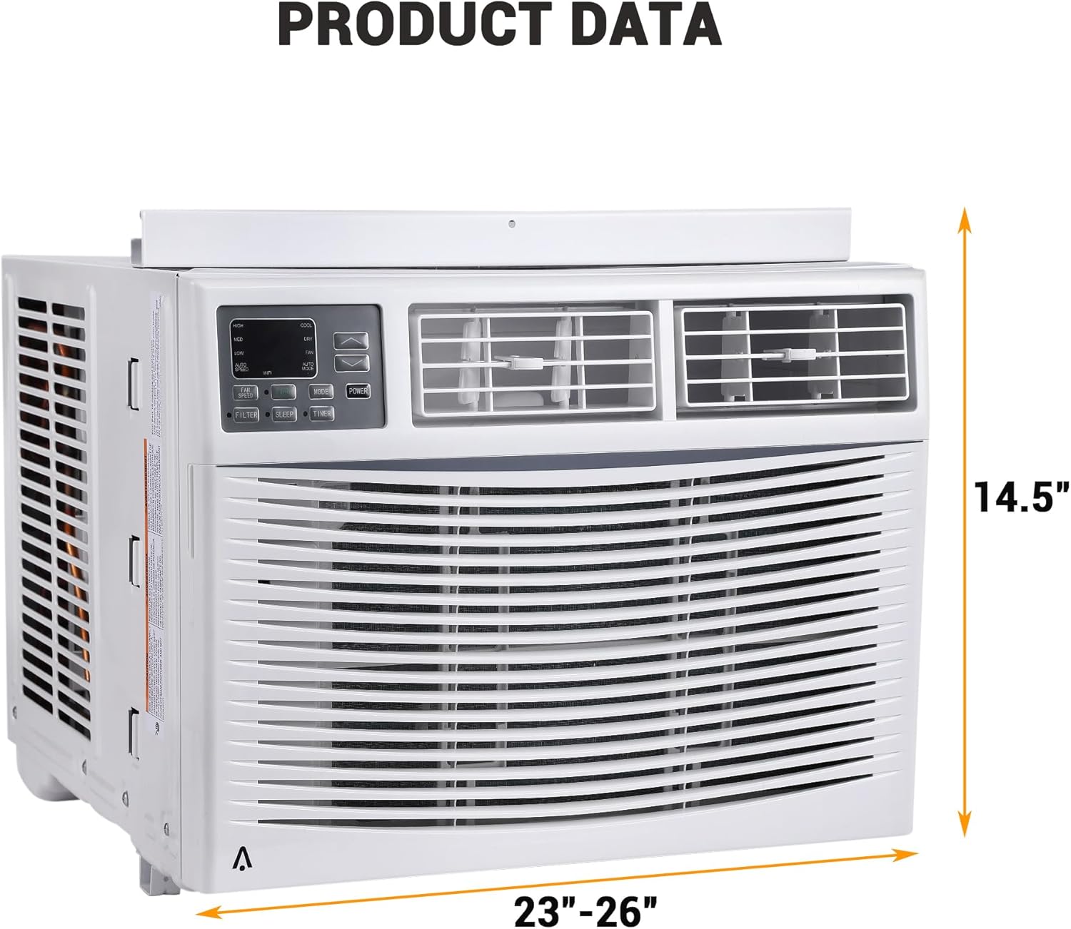 8000 BTU Window Air Conditioner， Cools Up to 350 Sq. Ft, 3 Cooling & Fan Speeds, Energy Efficient, Perfect for Bedroom, Living Room, Home Office