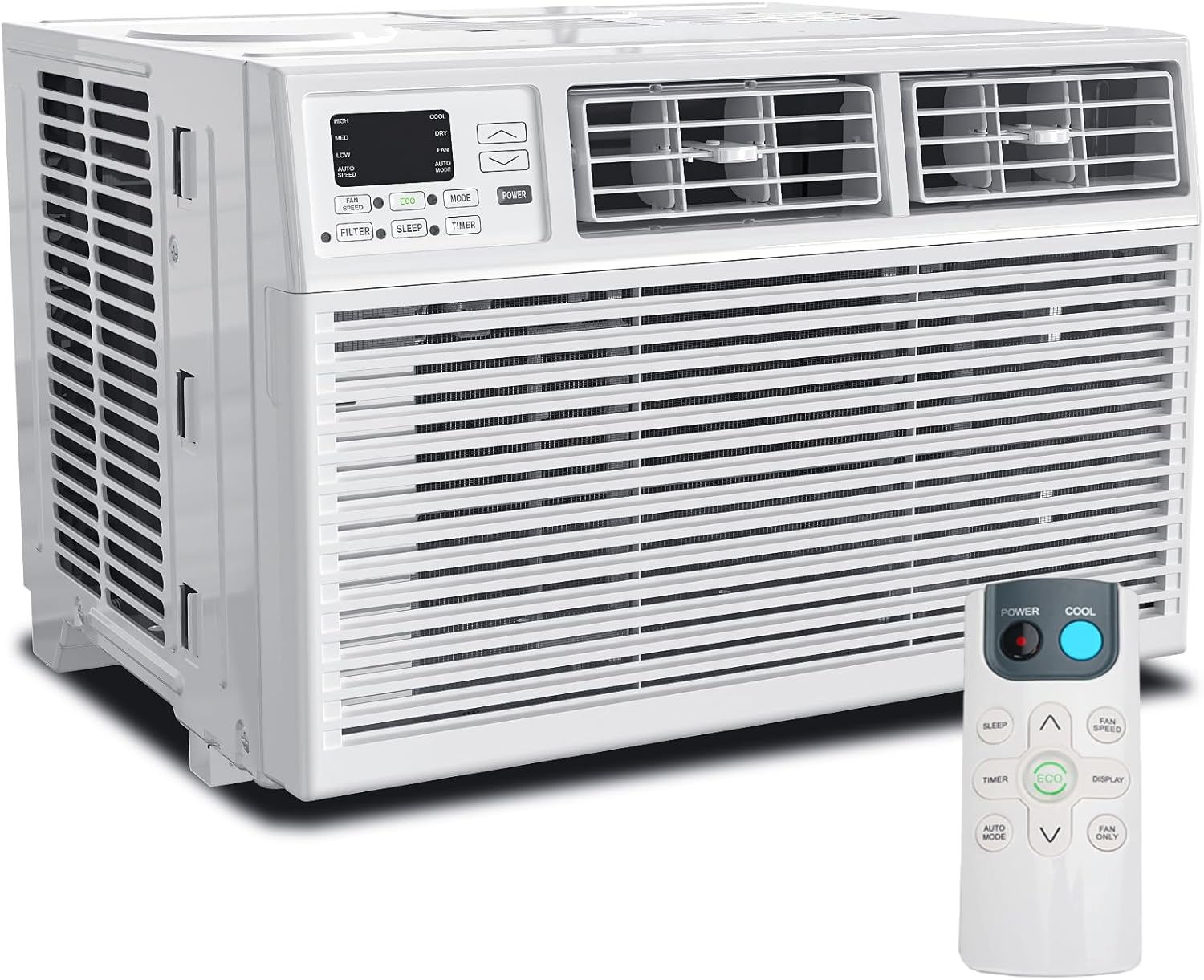 Antarctic Star 8,000 BTU Air Conditioner Winodw Unit Cools up to 350 Sq. Ft. with 7 Modes, Ultra-quiet Window AC Unit with Remote Control, Easy to Install, Energy Saving, White