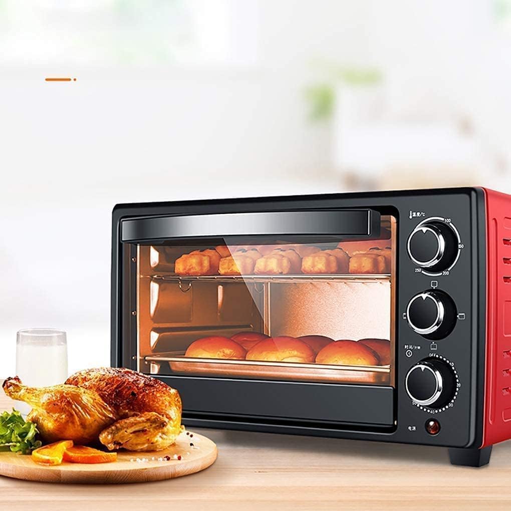 Mini Oven 23L, Electric Oven 1300W, Adjustable Temperature 70-250C, 60 Minutes Timer, 3 Heating Functions for Baking, Cooking, Grill, Toaster, Air Fryer