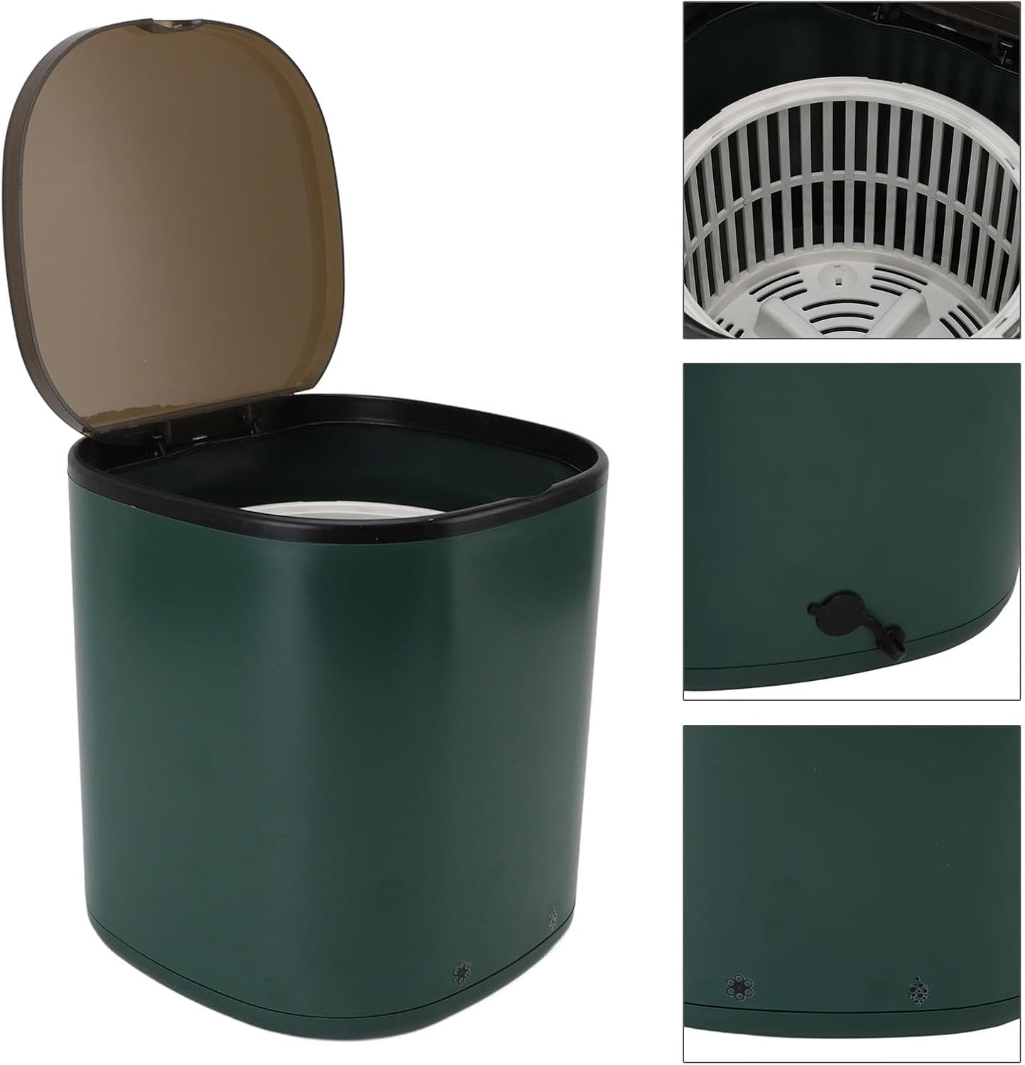 Dpofirs Portable Washing Machine, Foldable Mini Washer with Blue Light Drain Basket, Upgraded Washing Machine for Laundry Apartment Dorm RV (Green)