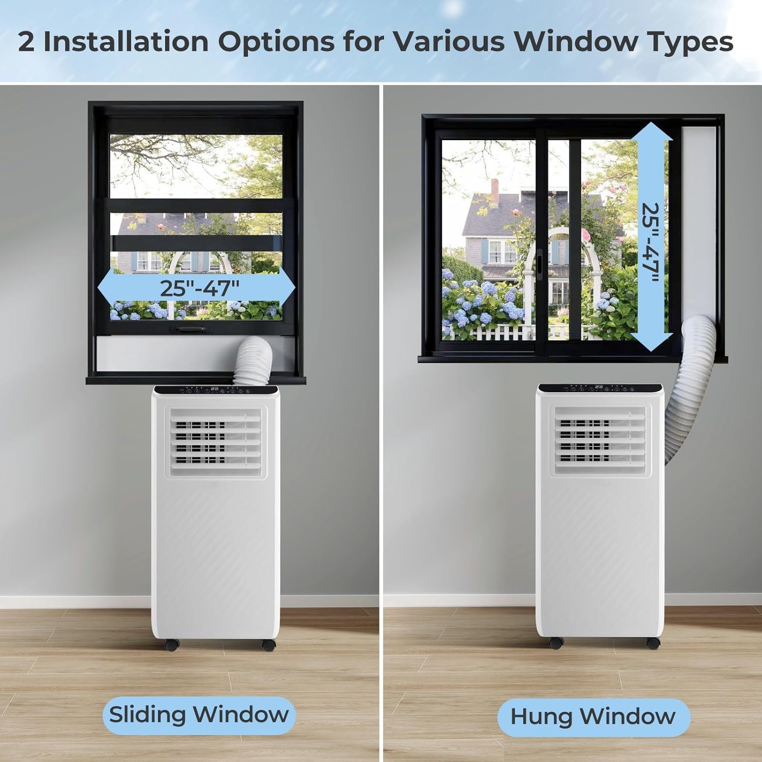 SIMOE 10000 BTU Portable Air Conditioner, 3-IN-1 Portable AC Unit for Room up to 350 Sq. Ft., Quiet Air Conditioner w/Remote Control, Cool, Fan, Dehumidifier, Timer, for Bedroom, Living Room, Office