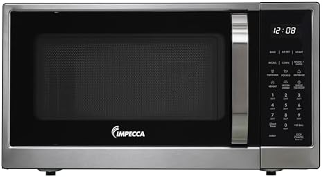 Impecca 1.3 Cu. Ft. Microwave Oven with Powerful Convection, Air fry, Roast, Large 12.8
