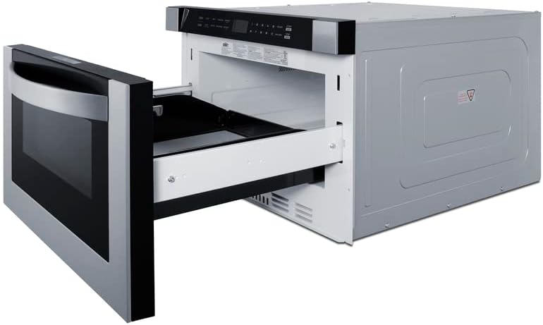 Summit 24” Built In Microwave, 1.2 cu.ft. Drawer Microwave, ADA Compliant, Black & Stainless Steel - MDR245SS (24 Inch)