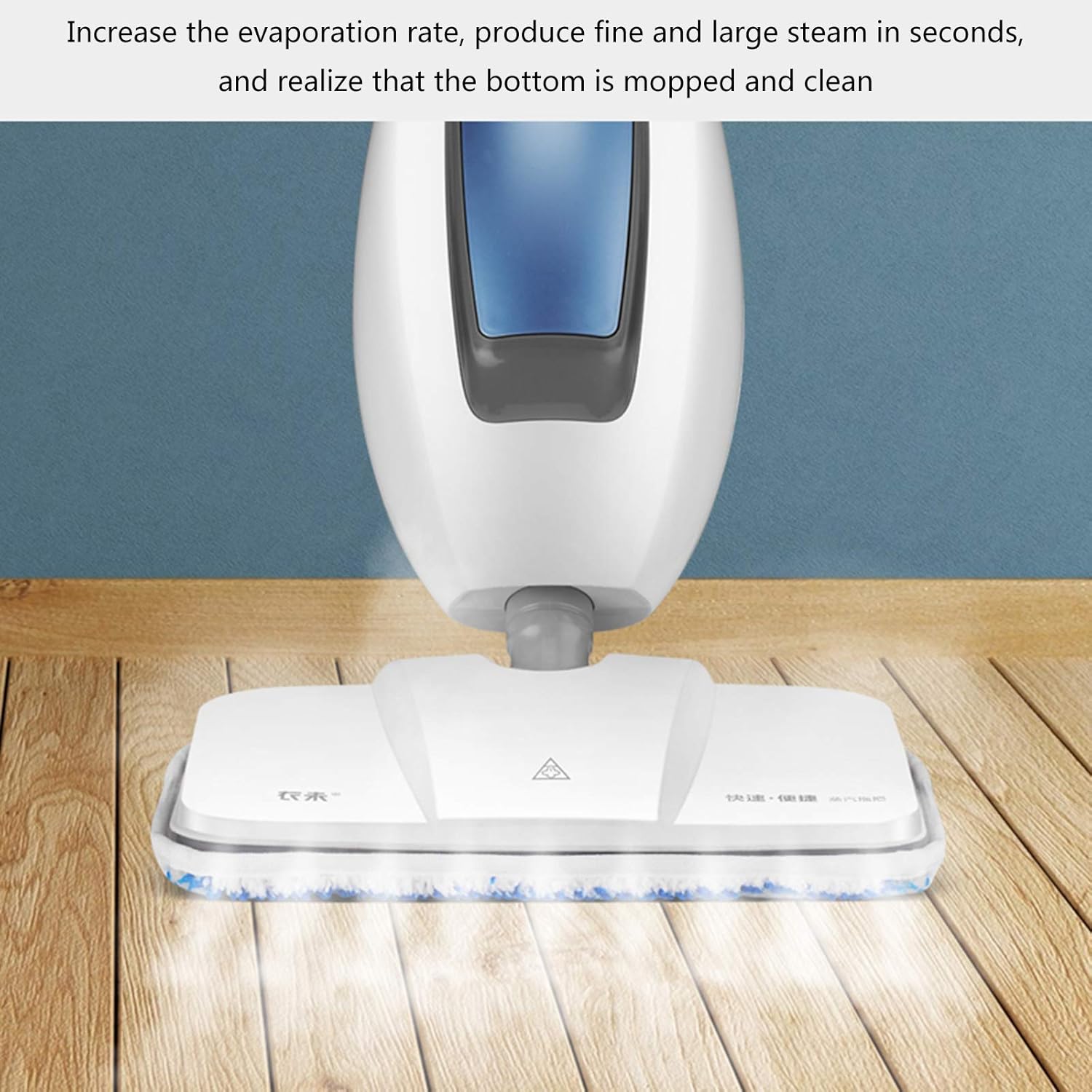 Multifunctional Steam Cleaning Electric Mop Scrub Mop High Temperature Cleaner Sweeping Mopping Two-in-One Rechargeable Floor Scrub Mop White