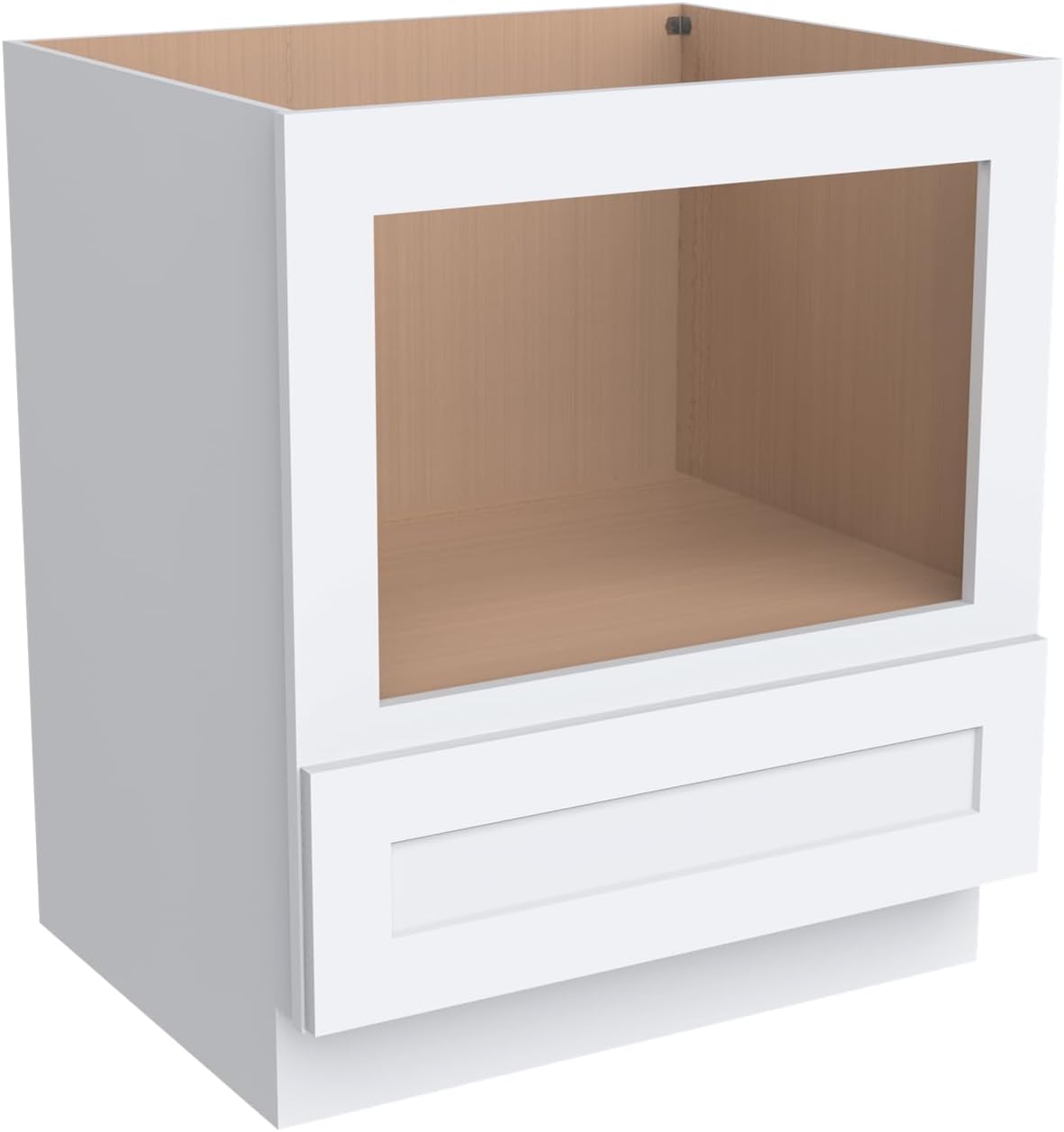 Microwave Base Cabinet – Solid Wood Shaker Style Kitchen Storage Base Unit with Drawer & Soft-Close Doors, RTA Pantry Cupboard for Dining Room, Coffee Bar 30