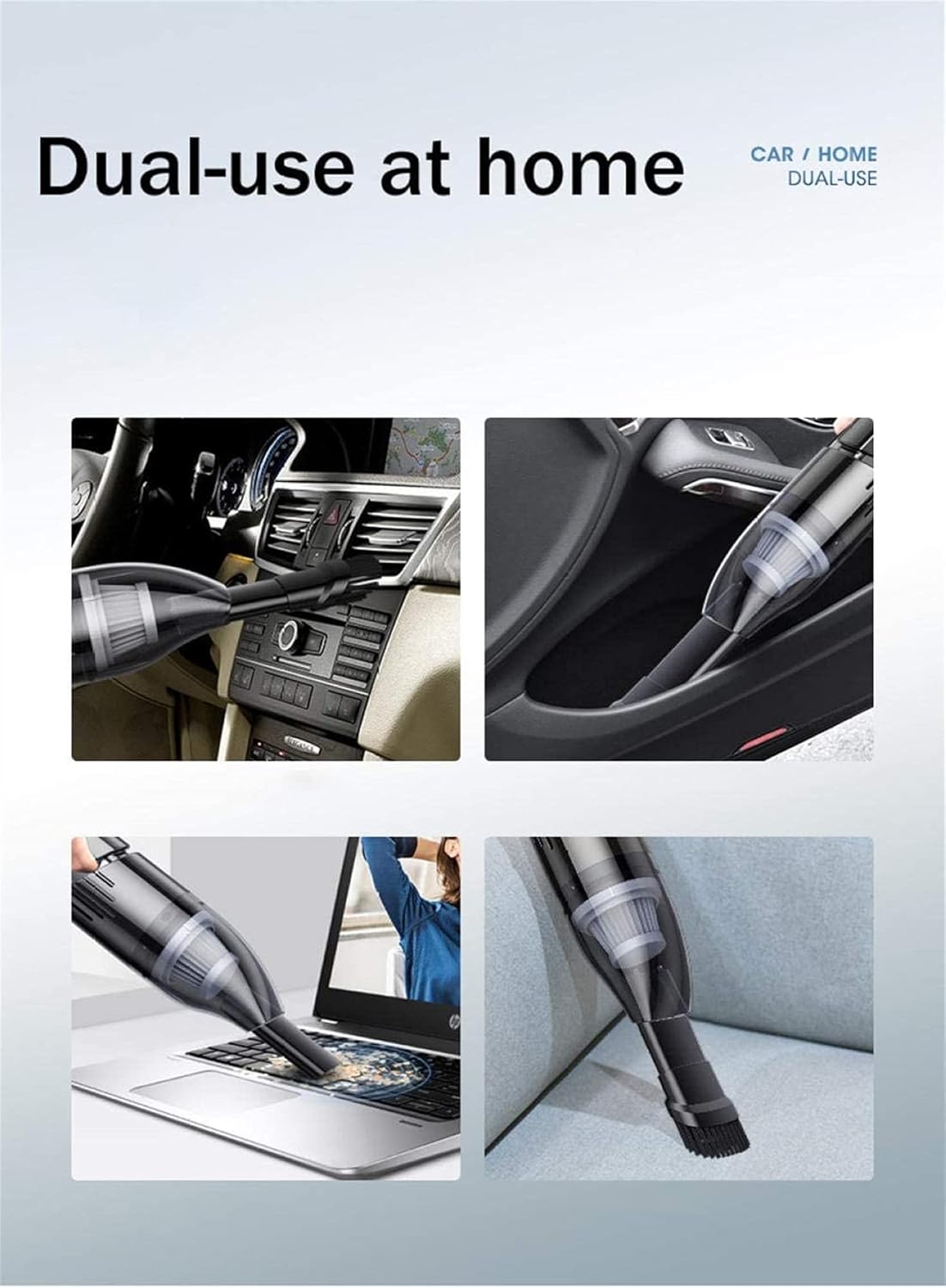 Handheld Vacuum Cleaner 6000PA Powerful Cyclonic Suction Lightweight Quick Charge Vacuum Cleaner Cordless for Home Car