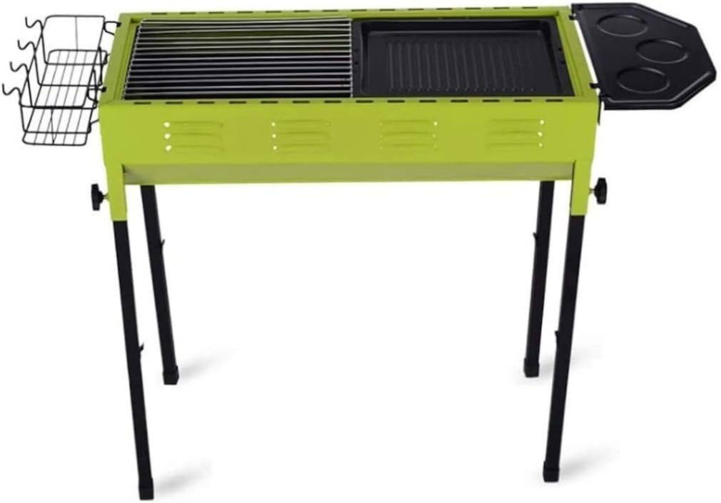 Charcoal Grills BBQ Grill Barbecue Grill with Storage Basket Foldable Charcoal BBQ Grill Set Stainless Steel Grill for Outdoor Cooking Charcoal Grill for Cooking