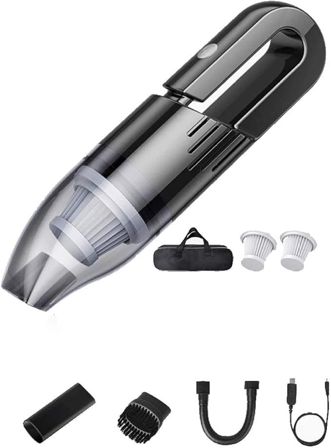 Handheld Vacuum Cleaner 6000PA Powerful Cyclonic Suction Lightweight Quick Charge Vacuum Cleaner Cordless for Home Car
