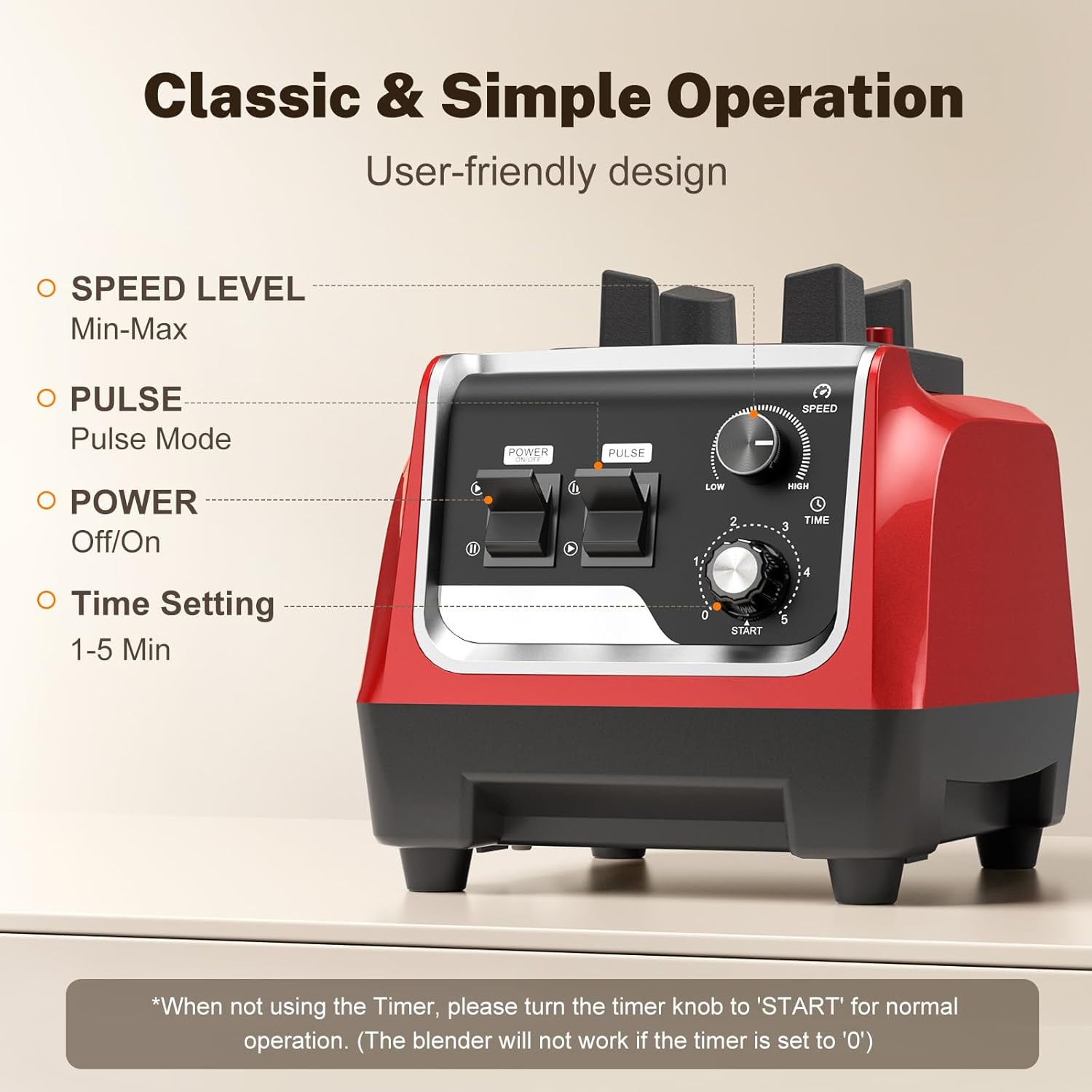 Smoothie Blender 1800W Powerful Blenders for Kitchen 70 Oz Large Capacity and BPA-Free Containers with To-Go Cup Countertop Blender for Smoothies, Ice Crushing & Frozen Drinks Red